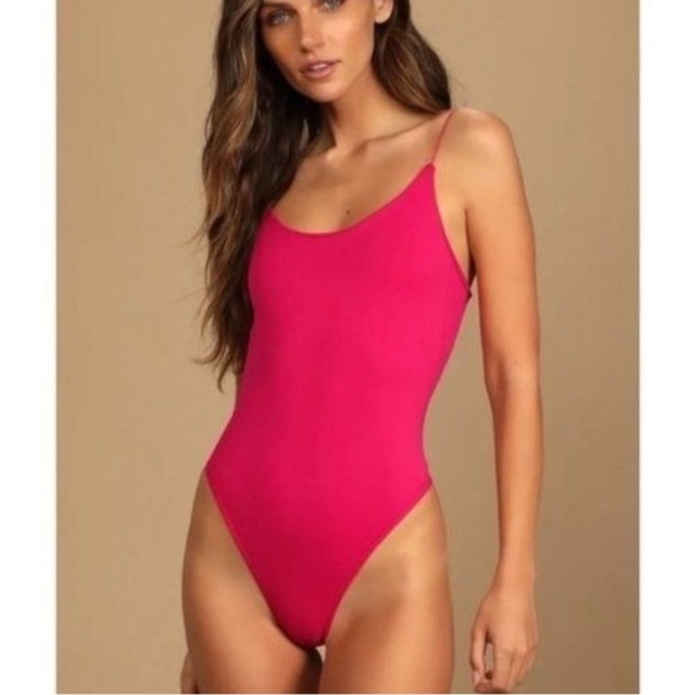 Free People Intimately Offline Tank Bodysuit Magenta M/L NWT Seamless Sleeveless